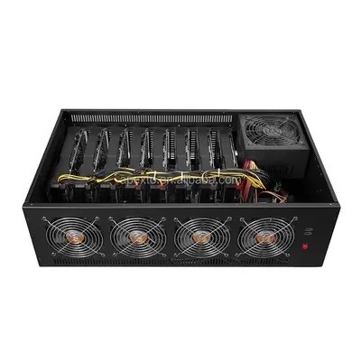 Apexto ATX Power Mining Rig Machine ، سبائك الألومنيوم ETH Mining Pc Case
